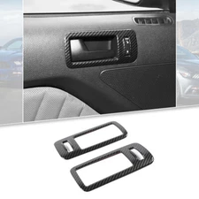 2x Inner Door Handle Cover Trim Bezel For Ford Mustang 2004-2014 Carbon Fiber