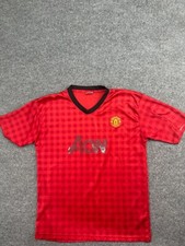Manchester United Aon Soccer Jersey Men's Large Red #6 Futbol Club FC