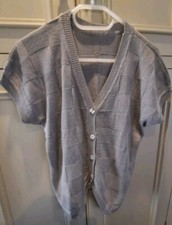 Ladies Etienne Aigner Pale Taupe Waistcoat Size 14