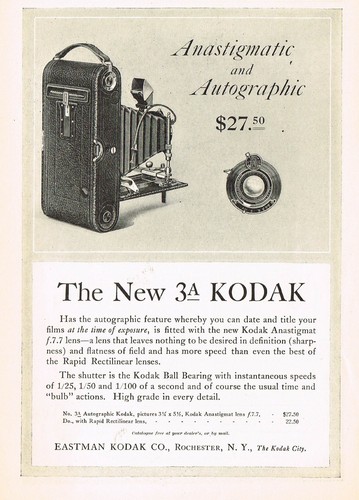Kodak No. 3a Model C Autographic A-122 Film Folding Camera