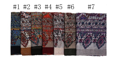 Women Ladies Viscose Scarf Hijab Floral Printed Muslim Women's Shawls Wraps - Picture 7 of 12