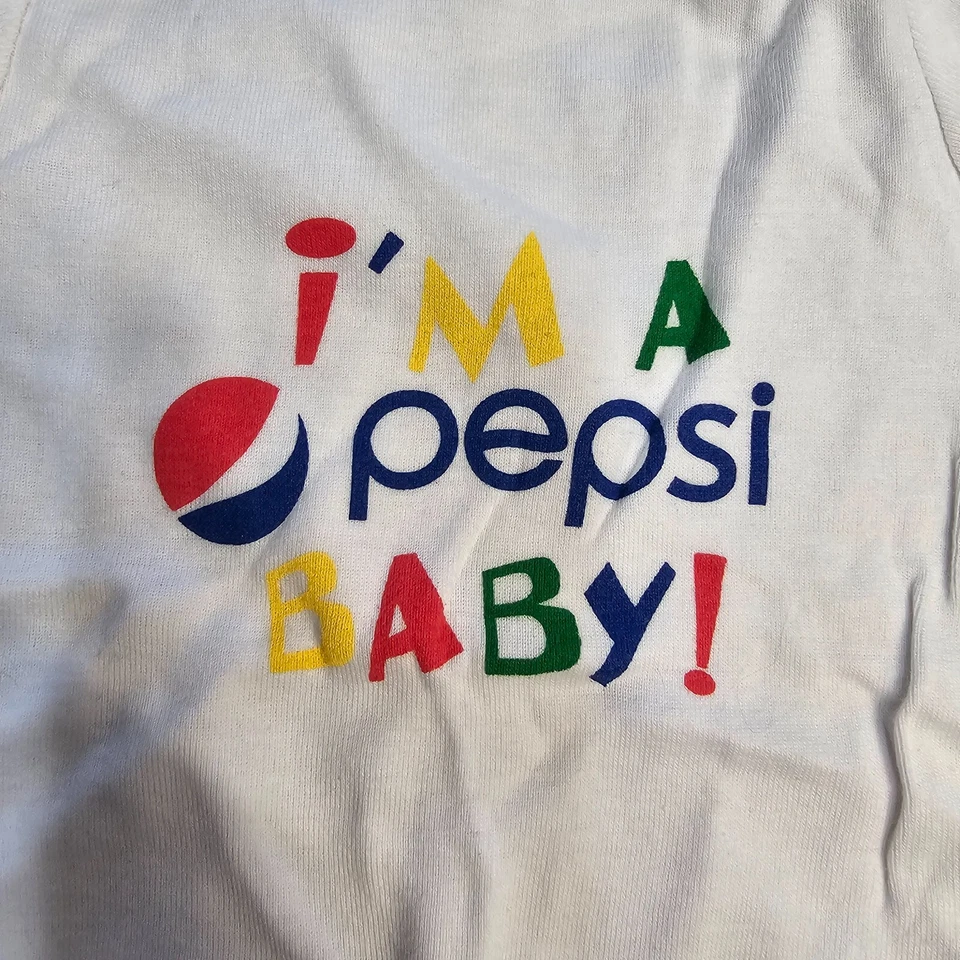 Детский цельный комбинезон I'm a Pepsi 6-12 м с коротким рукавом белый W3a - Изображение 2 из 4