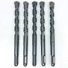 5pk Hammer Drill Bits 1/2"x6" SDS Plus 3.5" LOC Carbide Tip Rotary Concrete