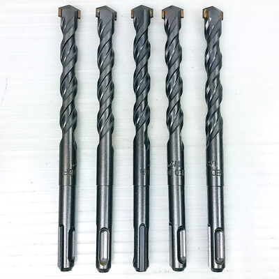 5pk Hammer Drill Bits 1/2''x6'' SDS Plus 3.5'' LOC Carbide Tip Rotary Concrete