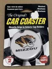 2 Pack!!! Missouri Tigers Mizzou Truck Car Auto Coasters Absorbent Stoneware