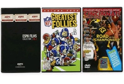 3 Sports DVDs: ESPN Films Collection: Vol 1, NFL Follys V4 & Bengals Champion 07