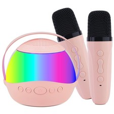Karaoke Machine for Kids Adults,Portable Bluetooth Mini Karaoke Microphone Si...