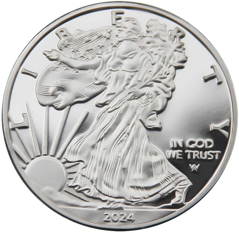 2024 U.S. Eagle The United States Statue of Liberty Silver Plated Coin 1 oz Unci