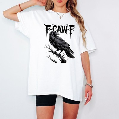 F-Caw-F Rabe Raben Tiere Damen Grafik T-Shirt Gothic -c
