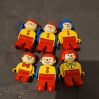 Vintage Lego Duplo Lot Of 5 Circus Clowns Minifigs