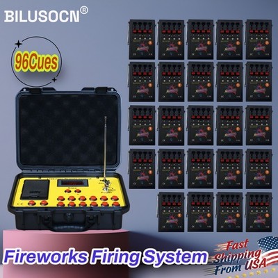 96 Cues Wireless Fireworks Firing System Remote Control US Stock Quick Ship