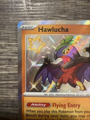shiny hawlucha pokemon card Pokemon Trading Card Game Paldean Fates Shiny Rare Hawlucha #175