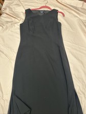 Black A Line Dress Pleated Bottoms, V-Neck And Taylor Dress