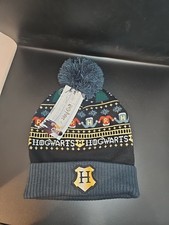 Harry Potter Hogwarts knit pom winter hat green new with tags wb wizarding world