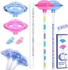 2 Pack Bead Funnel for Clay Beads Bracelet Making, Bead Spinner Maker Kit with G