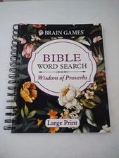 Brain Games - Bible Word Search: Wisdom of Proverbs Large Print Jesus Religion 