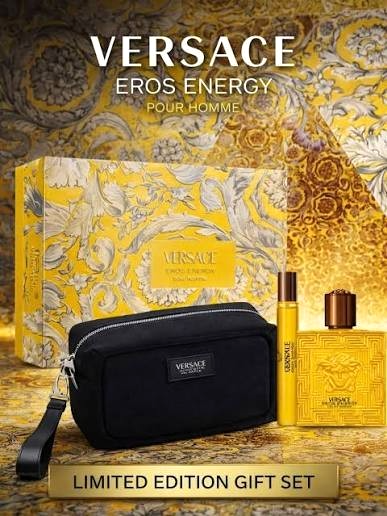 VERSACE EROS ENERGY 100ML EDP 3 PIECE BRAND NEW GIFT SET 2025 - Image 3