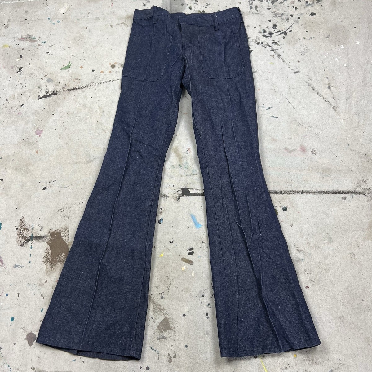 パンツ 70s Vintage baggy flare denim pants Vintage 70s Our Jeans Bell Bottom Flare Denim Pants Mens 31x34