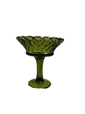 Contemporary Glass Pedestal Open Lace Compote Contemporary Clear Glass