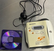 Vintage Sony MZ-S1 Net MD MiniDisc Sports Recording Walkman WORKING w/MINI DISC