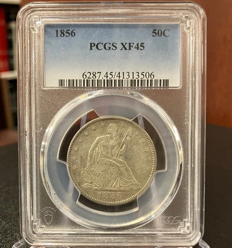 1856 P Seated Liberty Half Dollar, XF45, Early Silver, 50 C