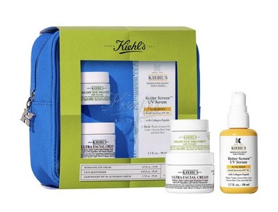 Kiehl's Since 1851  Best Sellers Hydrate & Help Protect Skincare 3pc Set