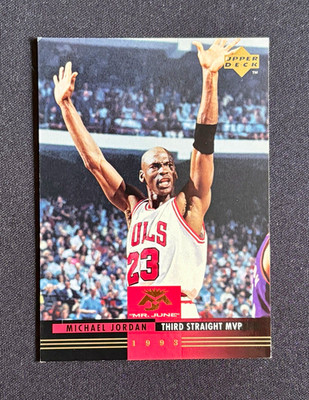 Michael Jordan 1993-94 Upper Deck Mr. June #MJ9 Third Straight MVP Bulls