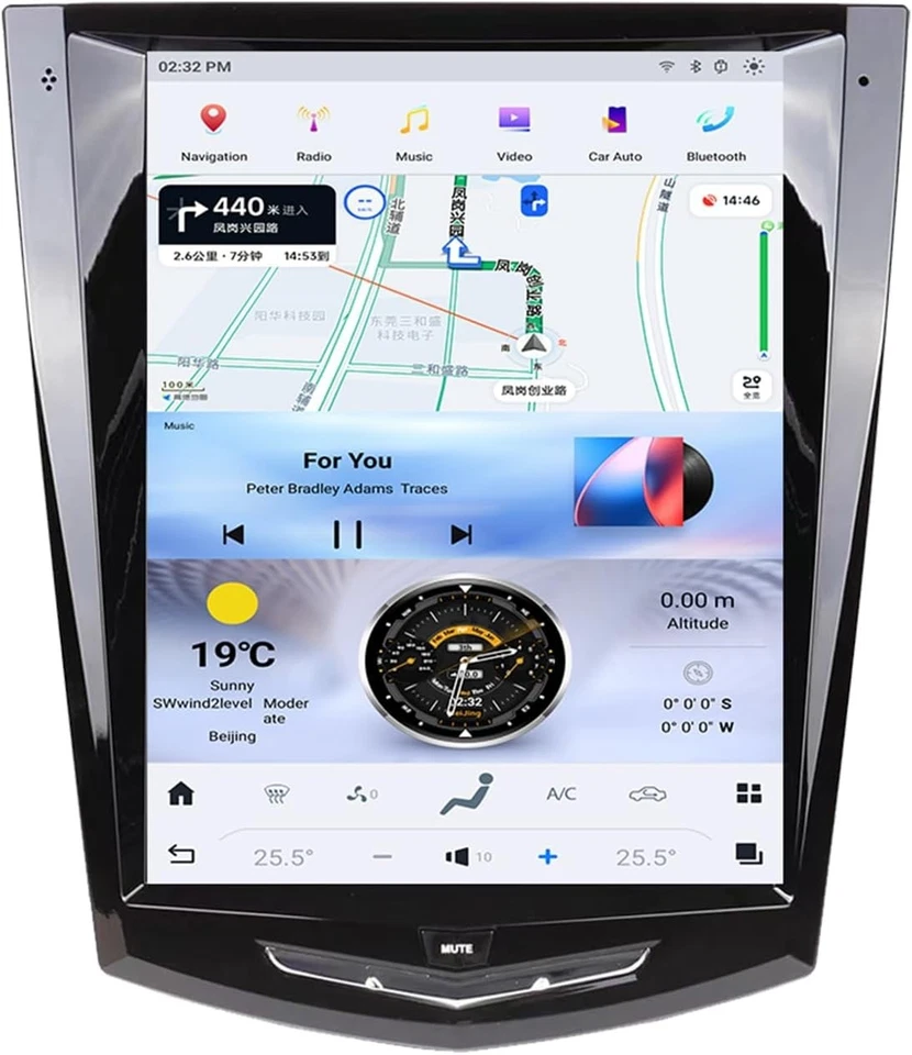 Android 13.0 Tesla Screen GPS Radio For Cadillac ATS CTS SRX Escalade 2013-2018 Foto 4 de 4
