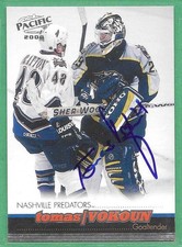 1999-00 Pacific *SIGNED* ~ Card#232 ~ Tomas Vokoun ~ Nashville Predators