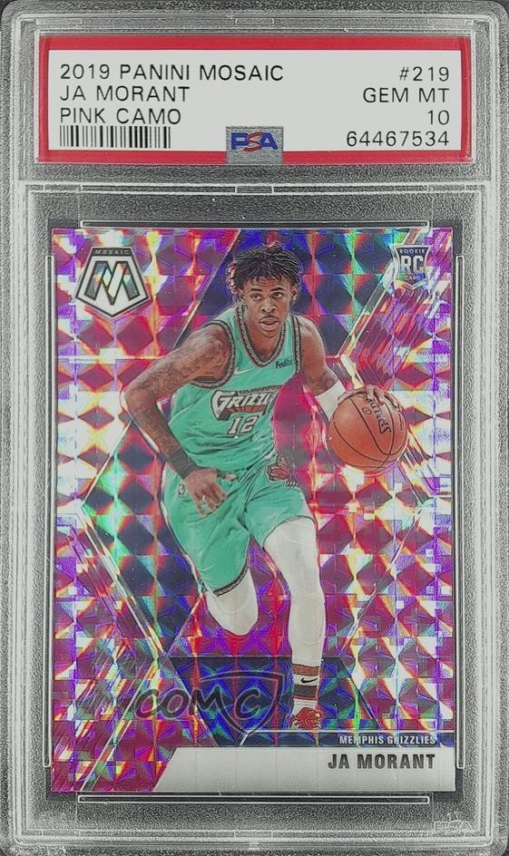 2019 Mosaic Rookies Pink Camo Prizm Ja Morant #219 PSA 10 GEM MT Rookie RC 0pb4
