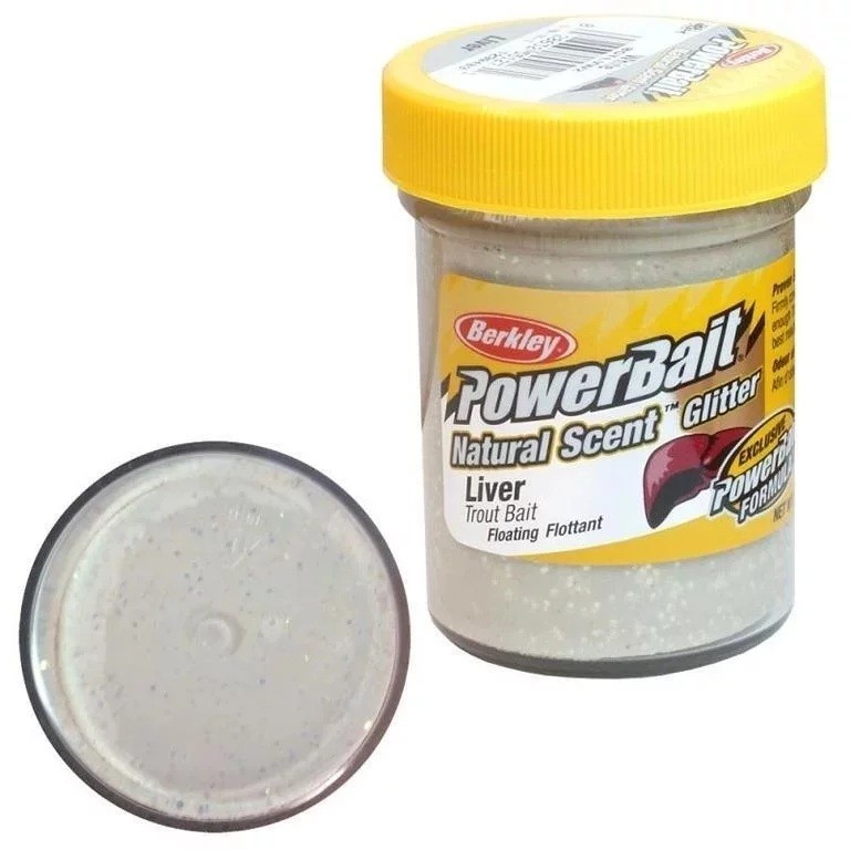 Тесто для наживки для форели Berkley Powerbait с натуральным ароматом Печенки Белого Лебера Форелентайга 2690₽