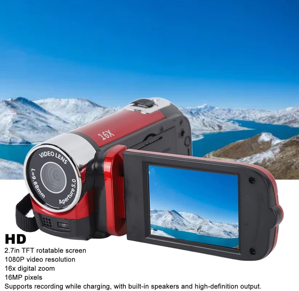 Hd Color Video Camera 1080P HD Camcorder Digital Video Camera TFT LCD 24MP 16X Zoom DV AV ...