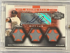 2007 Topps Triple Threads Rising Star 42/99 Matt Cain #143 Auto