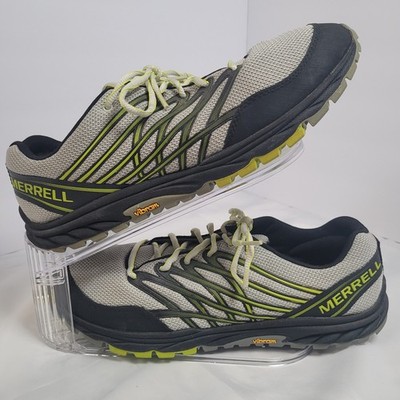 Merrell Trail Running Shoes Mens 10.5 Gray Vibram Hiking Outdoor