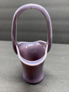 Cambridge Glass Basket 5 3/4” High Heliotrope