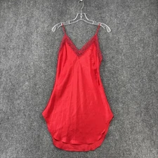 Satin Sweet’s Red Lacey Silky Slip Dress Nightie Women’s Medium Sexy Colorful