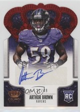 2013 Crown Royale Retail Red Die-Cut Signatures 21/49 Arthur Brown #106 Auto 0o9