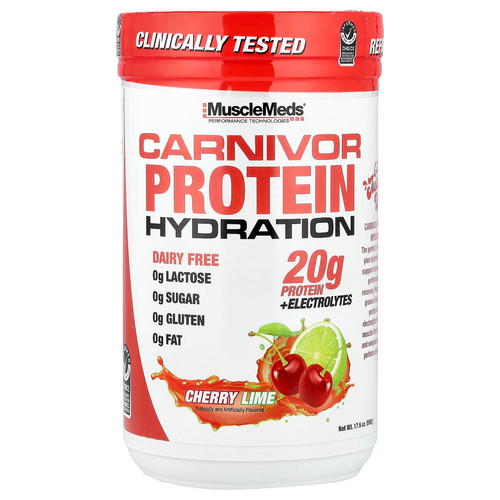 Carnivor Protein Hydration, Cherry Lime, 17.6 oz (500 g)