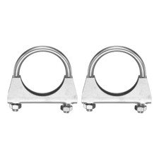 2pcs U Bolt Muffler Exhaust Clamp/2.01" 304 Stainless Steel U-Bolt Clamps 51mm