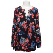 Via Appia Due, Bluse, Größe: 50, Schwarz/Rot/Blau/Mehrfarbig, Viskose #hh4
