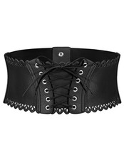 's Belts Waist Belt for Dress Wide Elastic Belts for Black Leather Corset Ren...