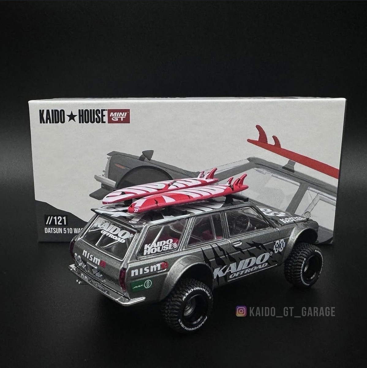 KAIDO HOUSE 510 ミニカー 4台セット Mini GT Kaido House #KHMG121 Datsun 510 Wagon 4x4 Offroad V1 1 64