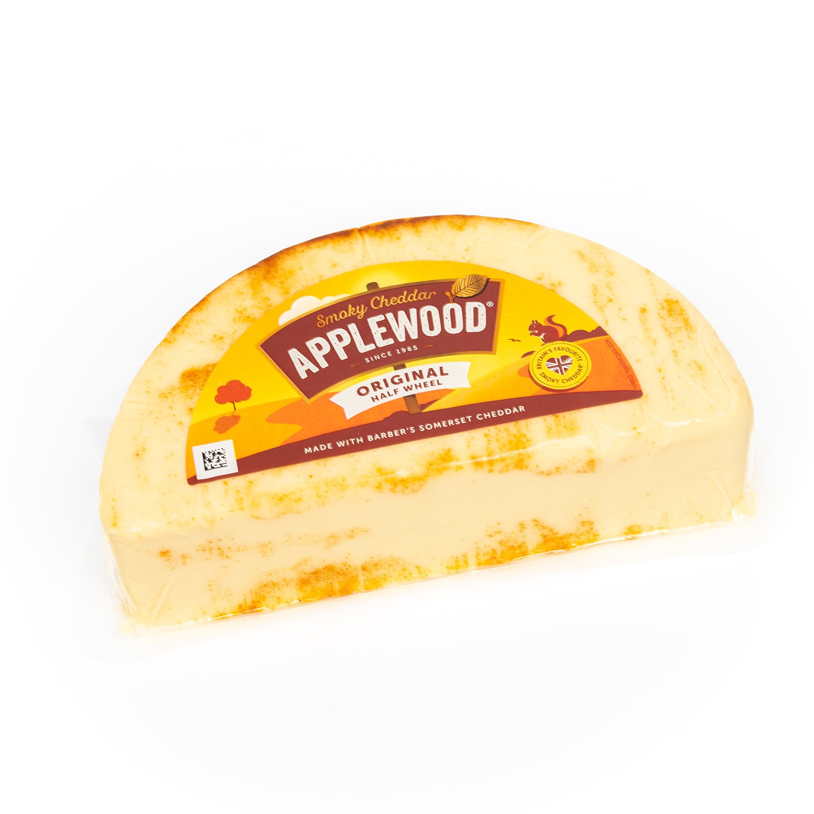 Applewood Cheddar Cheese with Smoke Flavouring - 1x1.5kg great for cheese board