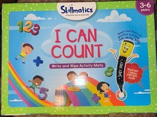 Skillmatics I Can Count Write Wipe Repeat Activity Mats Educational Game Age 3-6