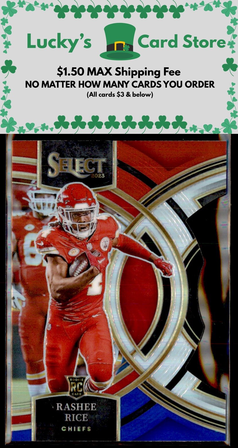 2023 Panini Select #132 Rashee Rice Red and Blue Prizm Die Cut Rookie