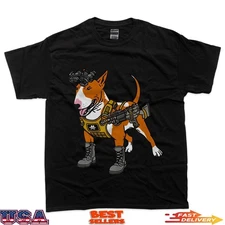 Funny English Bull Terror Tactical Dog Military Style T-Shirt