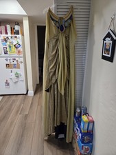 Halloween Costume Cleopatra/Egypt Theme Dress Large With Head Face Jewel Set