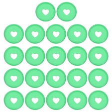 28mm Plastic Book Binding Discs, 22 Pack Expansion Discs Heart, Green