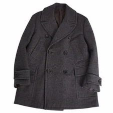Hermes 21AW Coat Chester Double Breasted Wool Outerwear Mens 52 Used MOLO-0