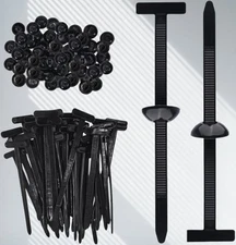120 PCS Nylon Universal Cable Tie Buckle，Heavy Duty Self-Locking Zip Ties Holder